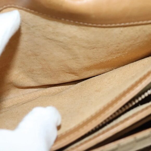 GUCCI Micro GG Canvas Shoulder Bag Beige Gold Auth 136082 - Picture 11 of 16